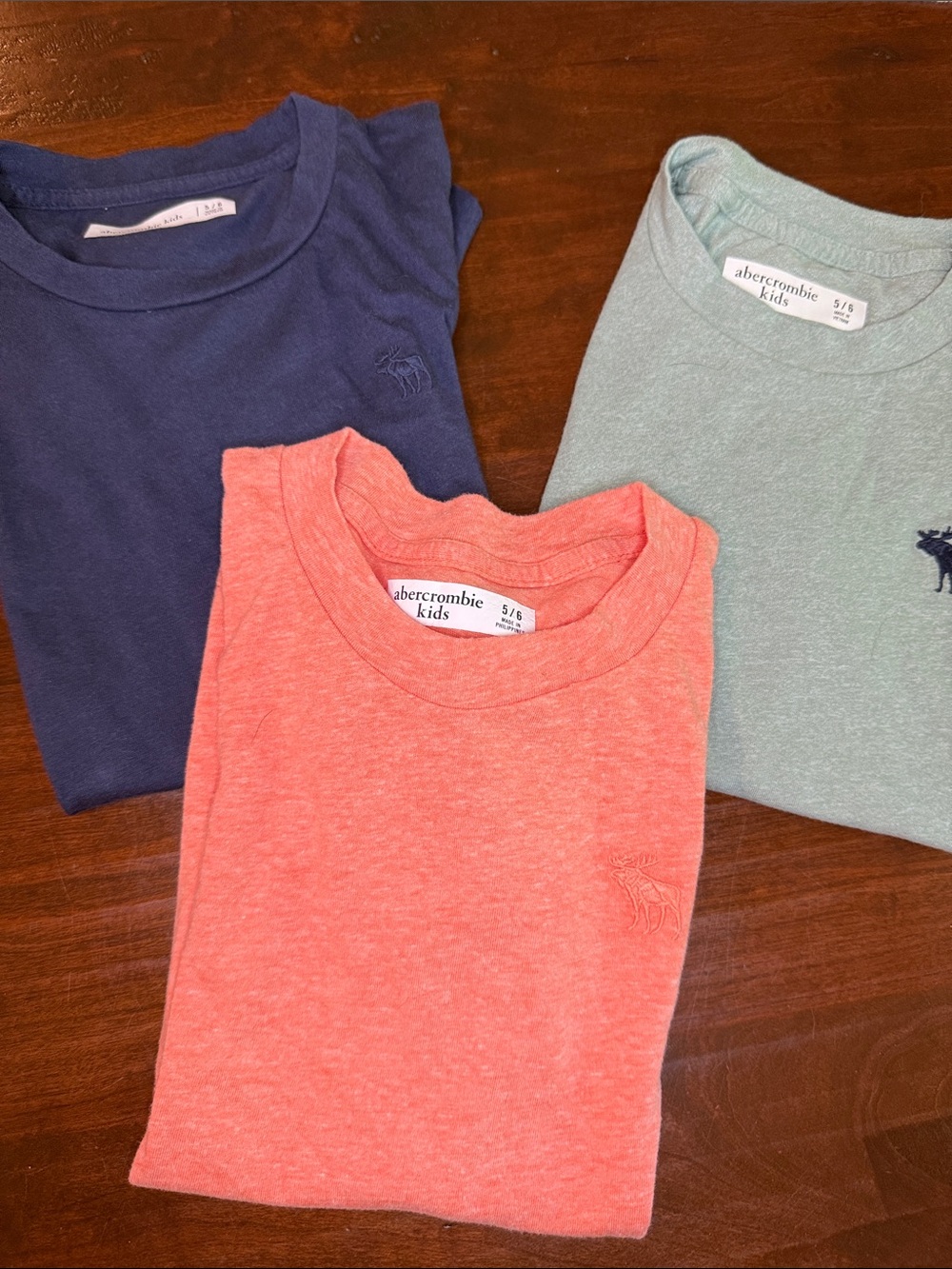 abercrombie kids Coral, Navy & Mint Short-Sleeve Tees